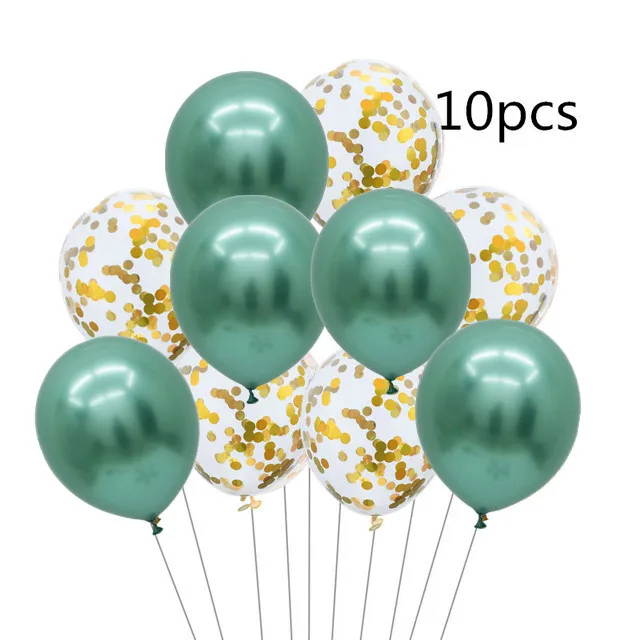 10pcs as the picture 10 шт. розовые и золотые воздушные шары набор конфетти хром шар День рождения деко вечерние украшения свадебные юбилей глобалы металлик - Цвет: 10pcs as the picture