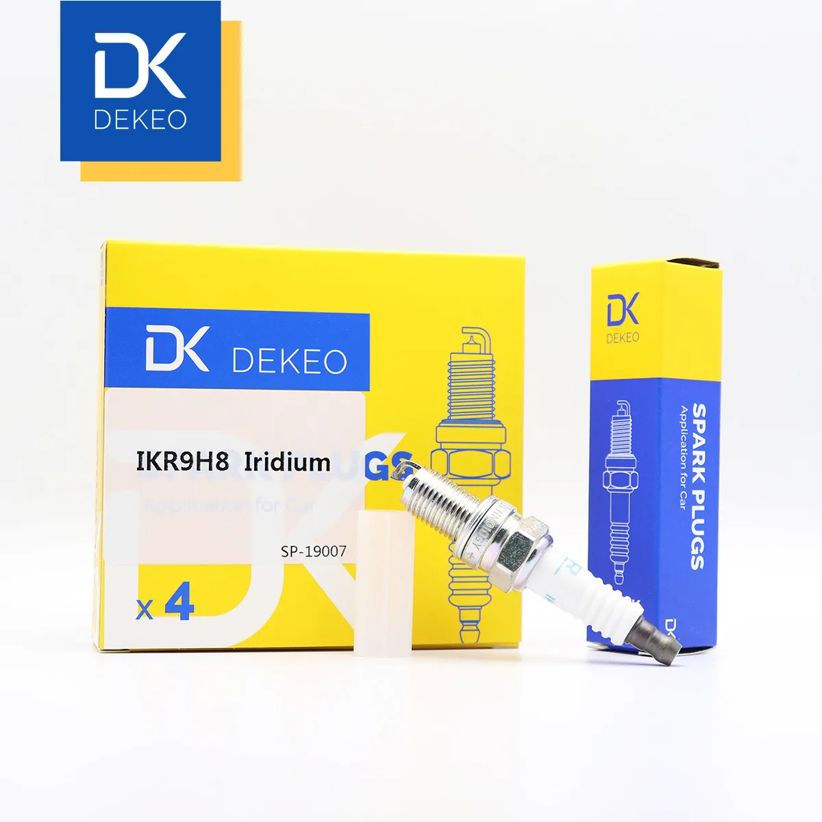 

Dekeo Iridium Spark Plug IKR9H8（92395） IKR9J8 YR5DII33S Fit for Jeep Compass Renegade 1.4T for Fiat 500 Viaggio Ottimo 1.4T 4PCS