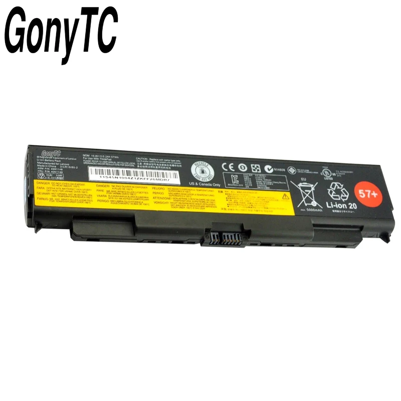 GONYTC 45N1144 57+ ноутбук Батарея для lenovo ThinkPad T440P T540P W540 W541 L440 L540 45N1145 45N1148 45N1159 45N1158