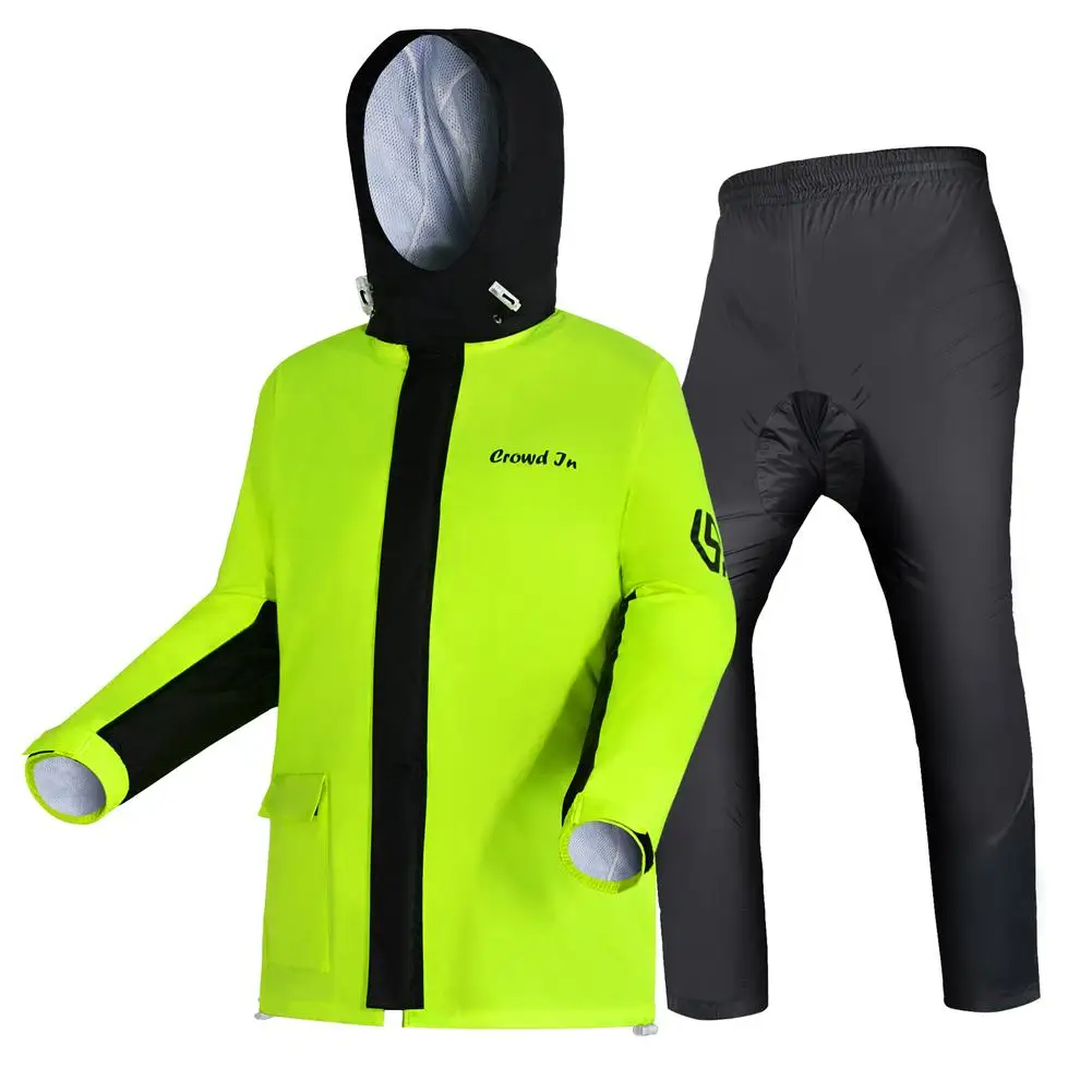 

Electric Motorcycle Raincoat Soft Sport Comfortable Men's Rain Coat Motorcyclist Waterproof Suit Split Portable Rain Top And Pan