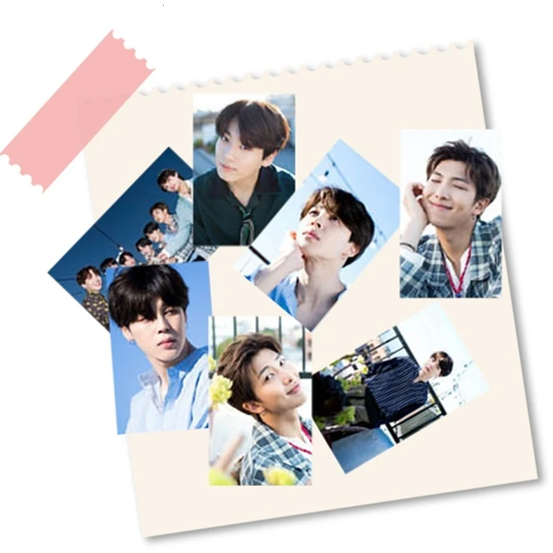 Kpop 5th Юбилей Бумага ломо карты Jimin V Suga коллективных Фотокарта плакат самодельные Бумага фото карты 30 шт./компл