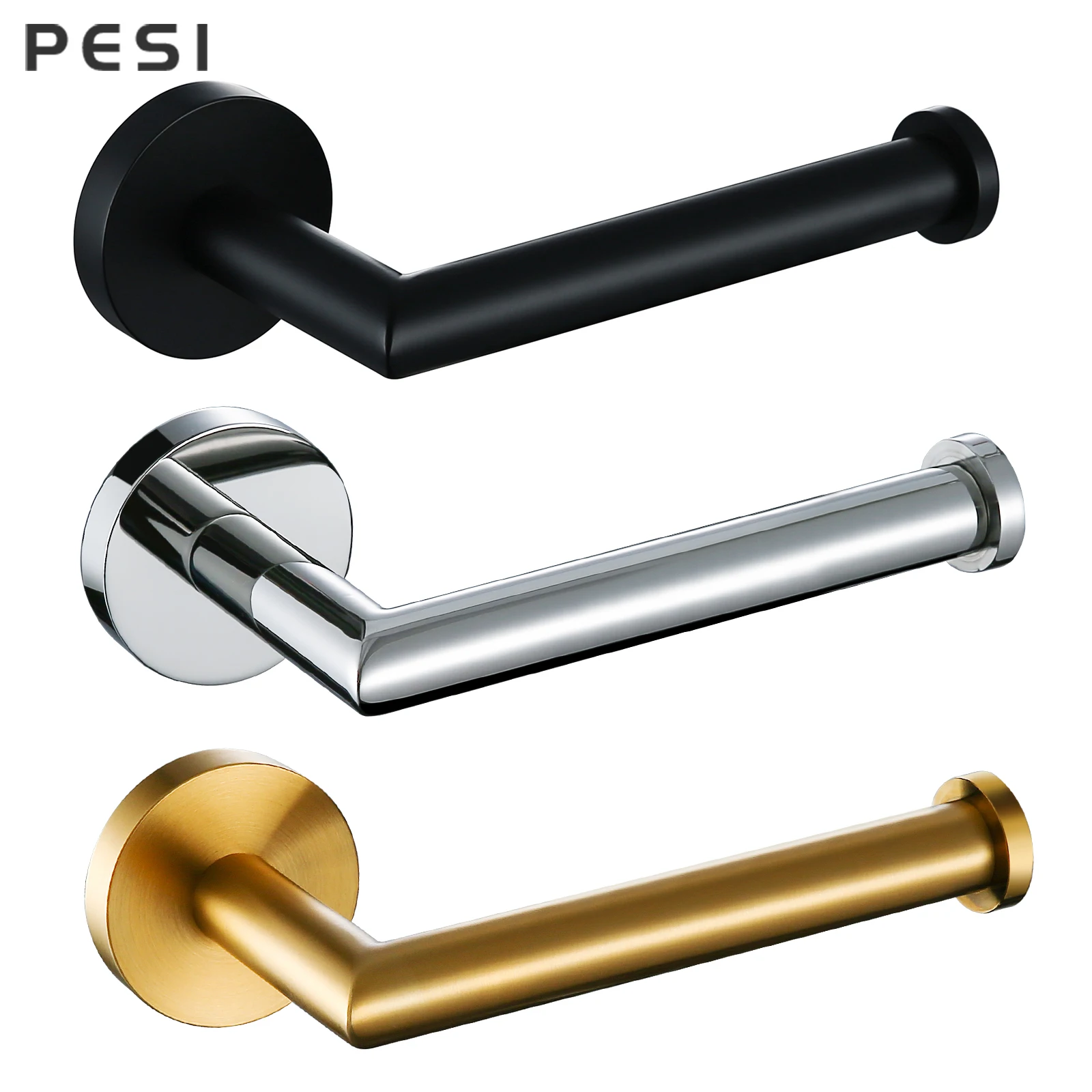 

Kitchen Roll Paper Self Adhesive Wall Mount Toilet Paper Holder Stainless Steel Bathroom Tissue Towel Accessories Rack Holders.