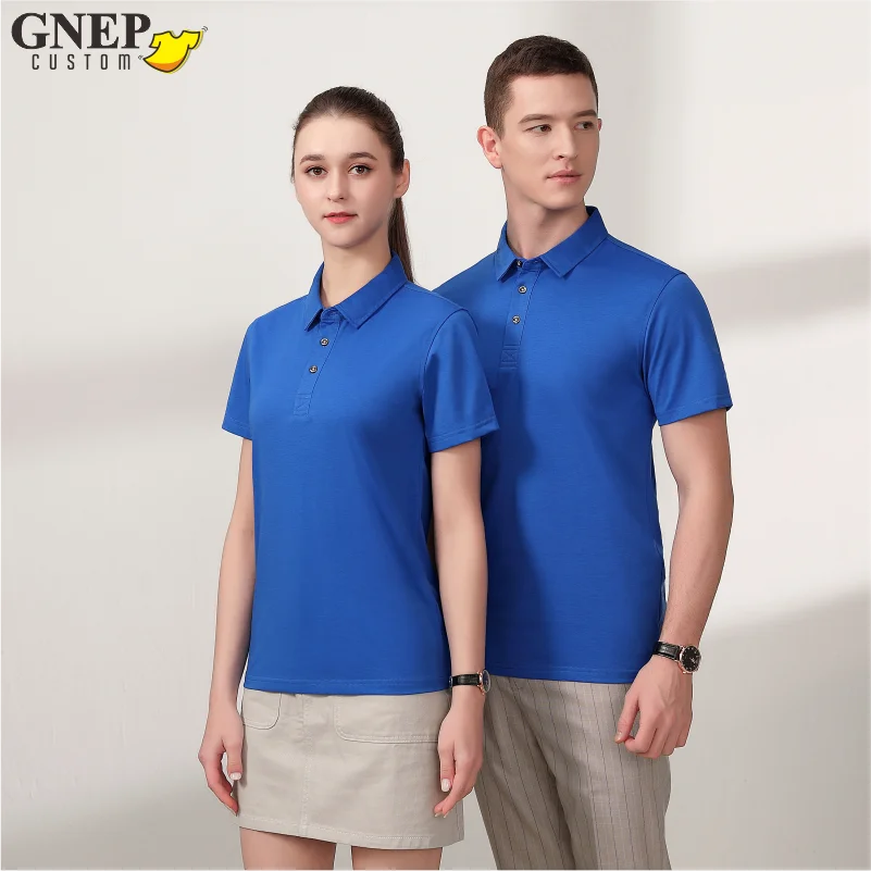 Мужские и женские повседневные поло GNEP Индивидуальный бренд модная рубашка с