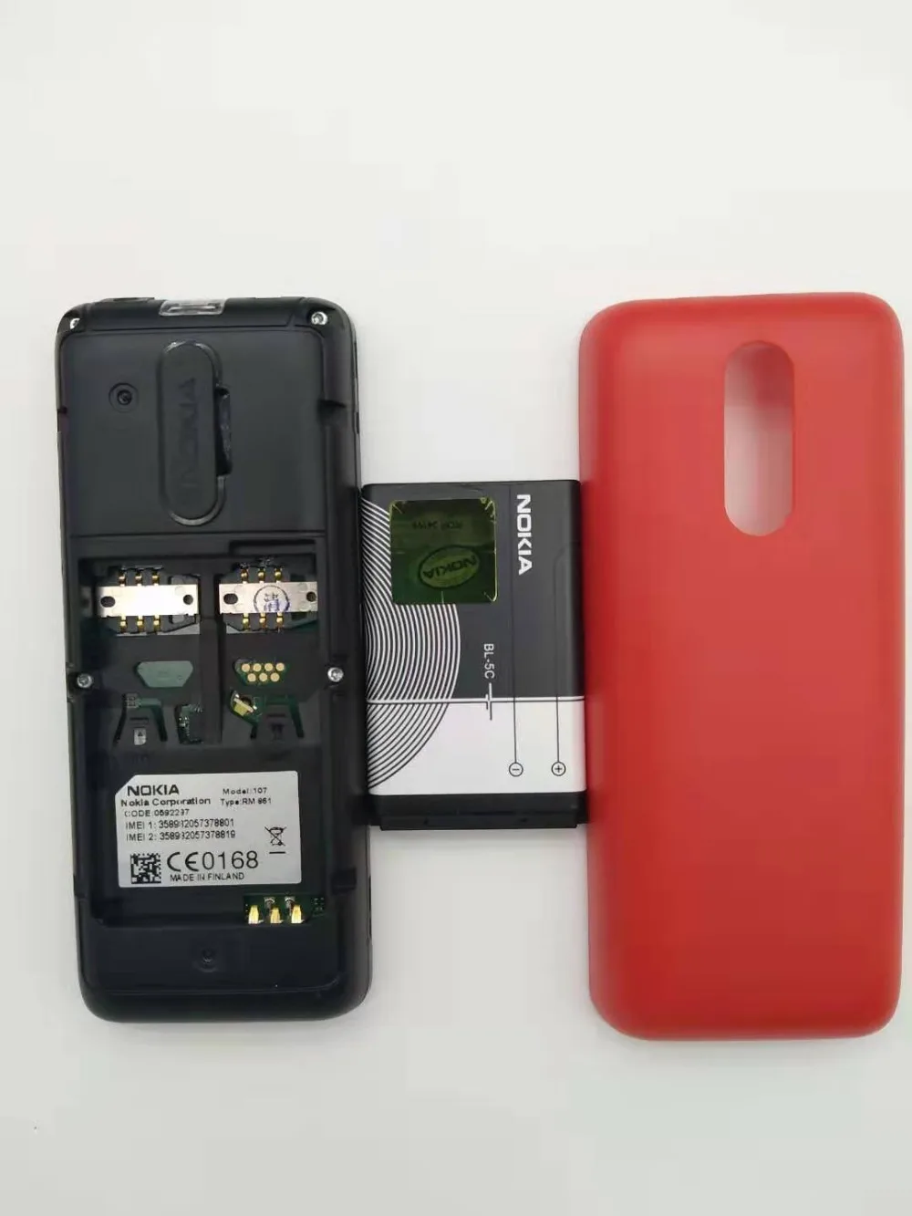 107 Nokia 107 FM радио две sim-карты хорошее качество разблокированный мобильный телефон Восстановленный