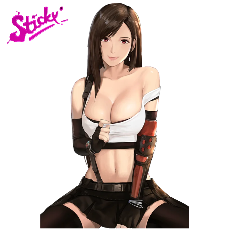 

STICKY Sexy Tifa Anime Car Sticker Decal for Bicycle Motorcycle Accessories Laptop Helmet Trunk Wall Stickers