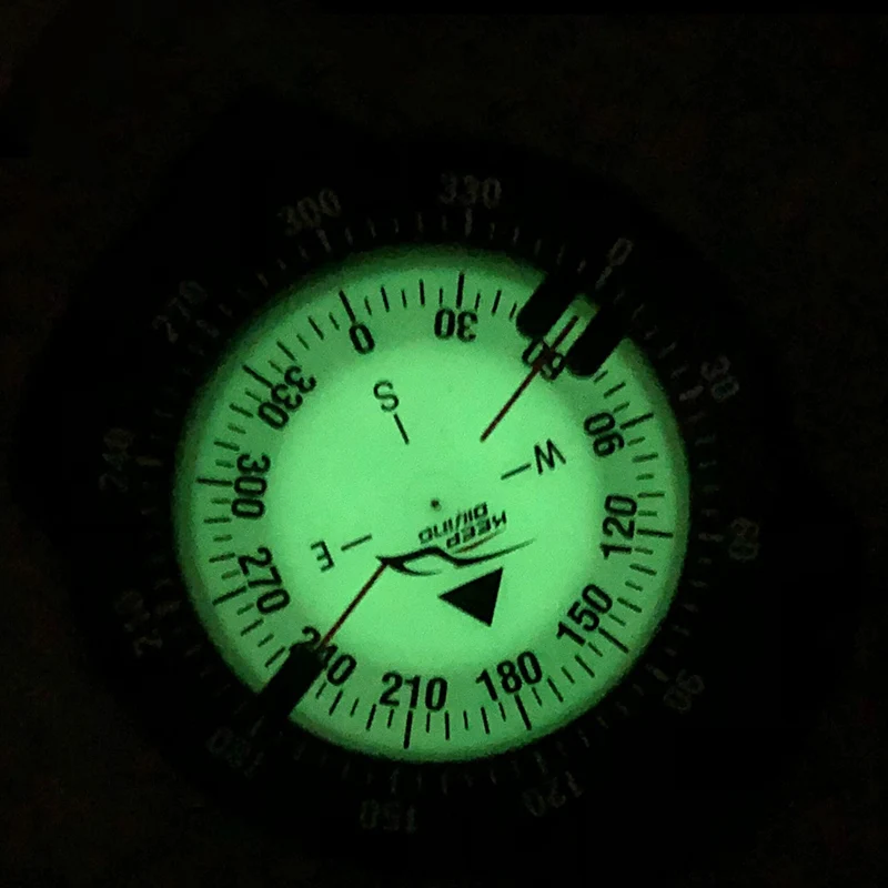 

Compass Underwater 50M Waterproof Caving Swimming Compass with Rope Diving Scuba Watchband Fluorescent Dial Compass