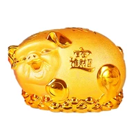 ceramic gold pig piggy bank gift creative piggy bank parlor shop opening and giving gift to childrens room decorations
