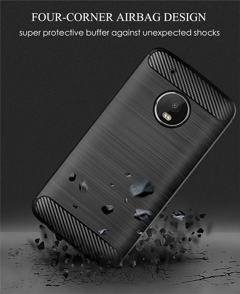 flip cover For Motorola Moto G5 G5S G6 Plus Case Luxury Carbon Fiber Skin Full Soft Silicone Cover Case For Moto G 5 G5 S G 6 Phone Cases phone pouch for ladies