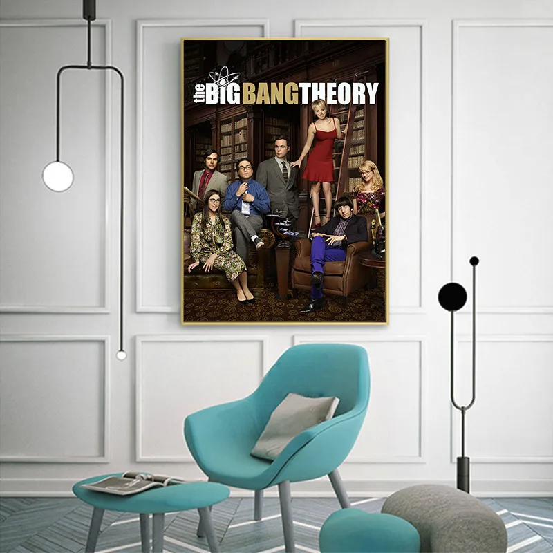 

Big Posters And Prints The Bang Theory Tv Movie Canvas Painting Wall Art Picture Nordic Decoration Home Decor Cuadro Decorativo