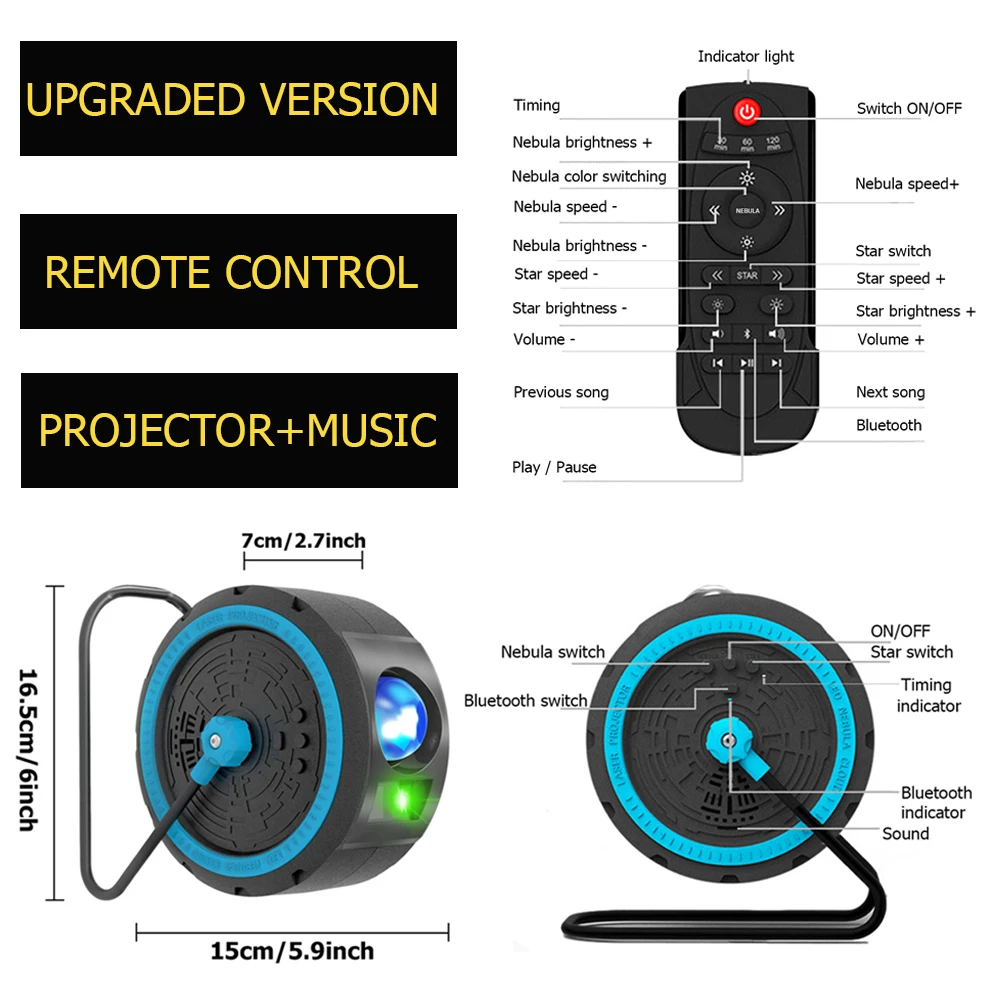 ночники для дома Галактический проектор Лазерная Звезда ночник висящий на 360 °