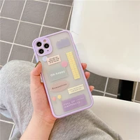 retro romantic letter stickers phone cases for iphone 11 pro max case cute silicone cover for iphone xs xr x 7 8 plus 7plus case