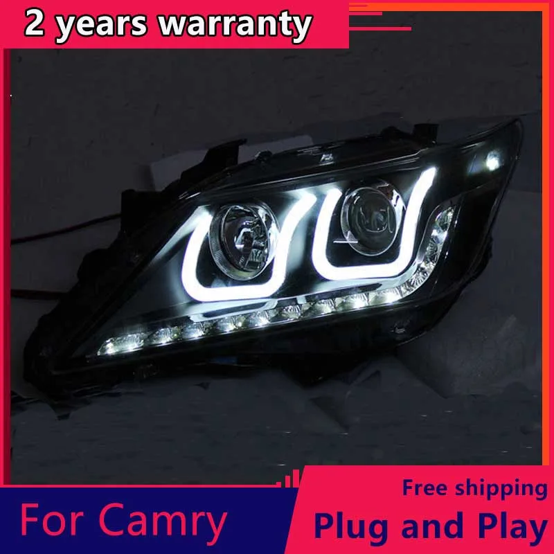 

12-13 Camry headlights assembly modified 7 generations of seven generations of new Camry LED daytime running lights angel tears