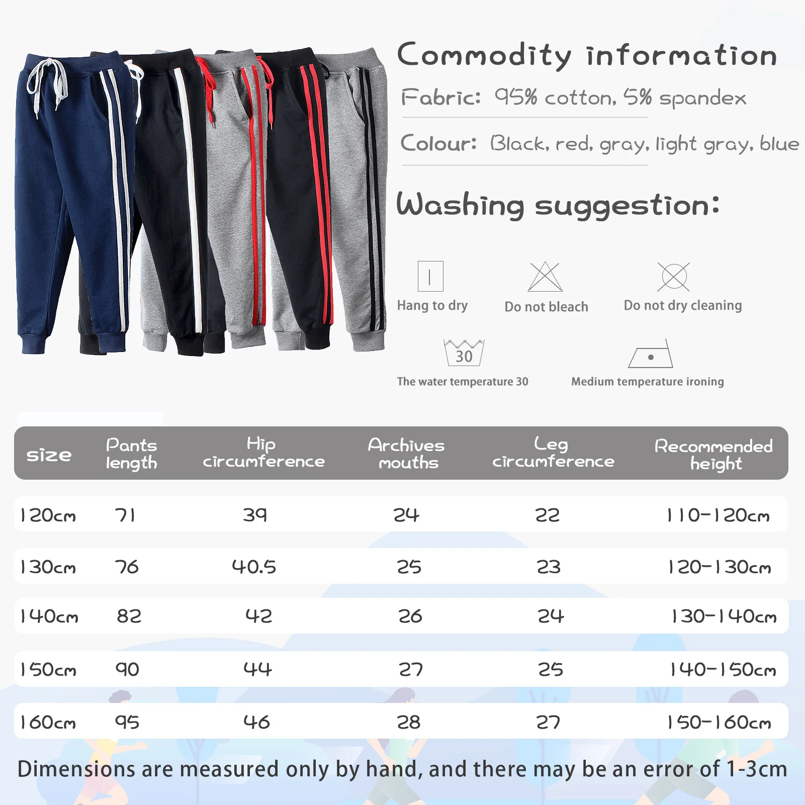 

Kids Fashion Knitted Pants Cotton Boys Girls Long Elastic Waist Casual Outdoor Sweatpants for Teenage Jogger Sports Trousers