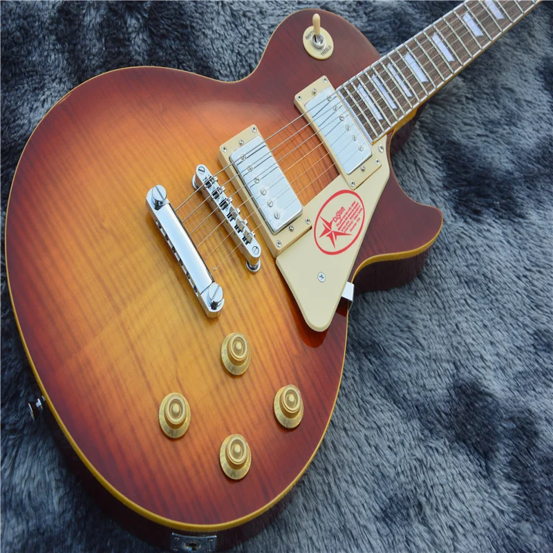 

2021！OEM 6-string electric guitar, rosewood fingerboard, tiger Flame Maple top, free delivery