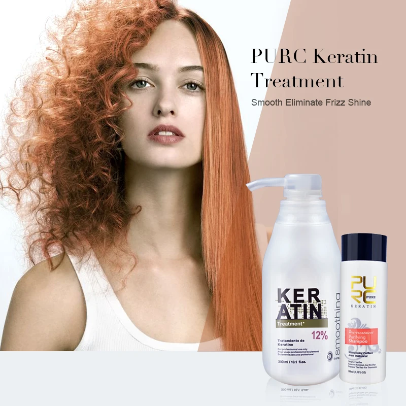 

Brazil 300ml keratin 12% Formalin Hair Treatment For Damaged Hair 100ml purifying shampoo hair straightening hair treatment set