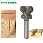 Концевая фреза промышленного класса, хвостовик 8 мм, резьба по дереву, насадка с двумя пальцами, плотничьи инструменты для работы с деревом, 1 шт.