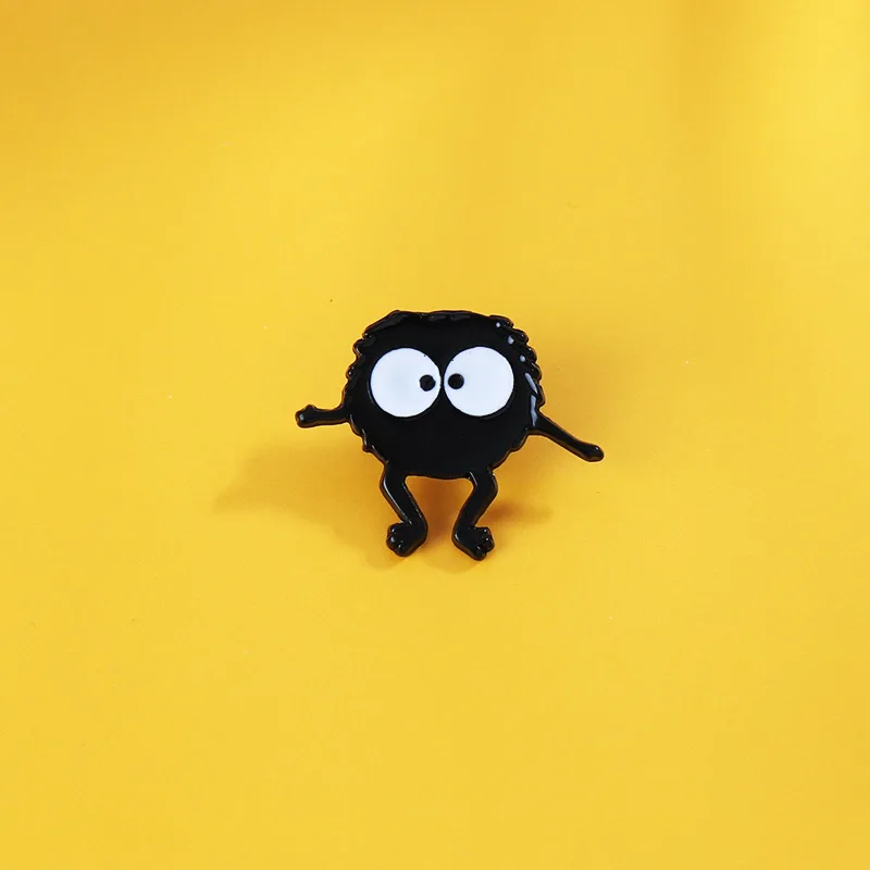 Новинка украшающая эмалированная булавка My Neighbor Totoro Soot Sprite Волшебная пыль с