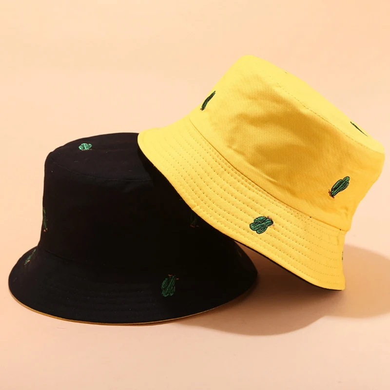 SMILE Bucket Hat Double Sided Bucket Hat Smiling face Unisex Fashion Bob Cap Hip Hop Gorro Men Summer Cap