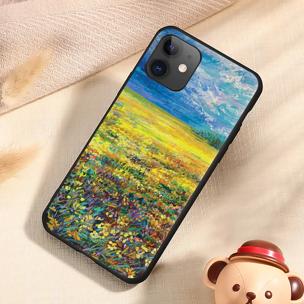 WEBBEDEPP Van Gogh мягкий силиконовый чехол с черепом Tardis для iPhone 12 Mini 11 Pro XS MAX XR X 8 7 6 6s 5 5s
