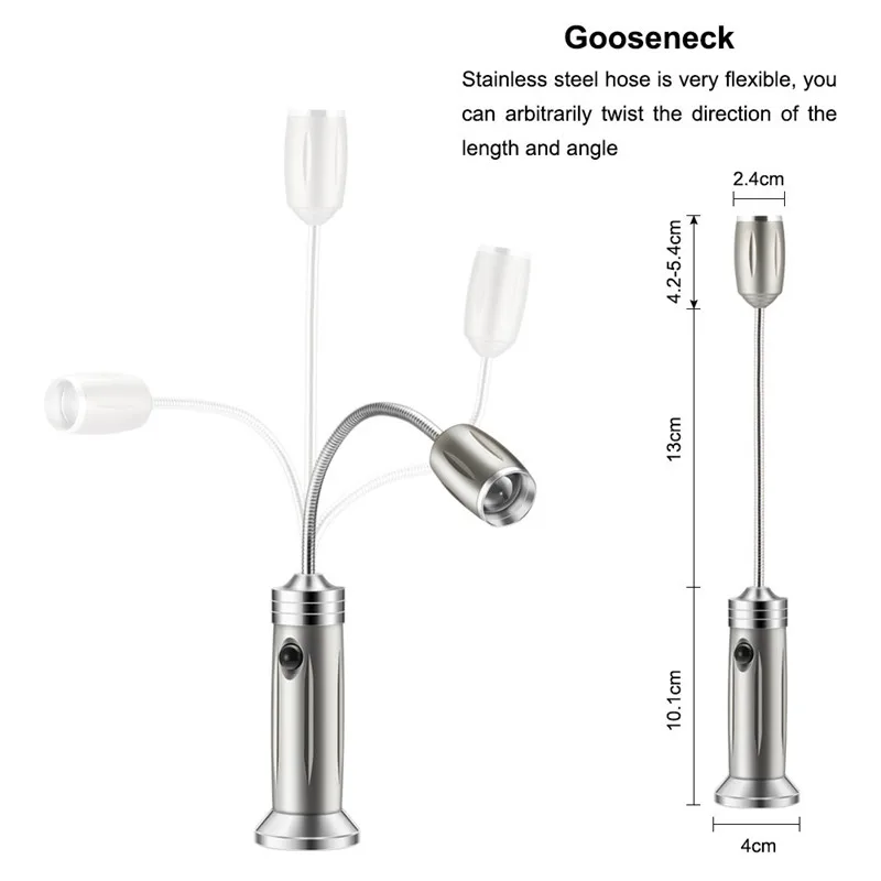 Магнитный светодиодный гриль светильник для барбекю с регулируемой гибкостью на
