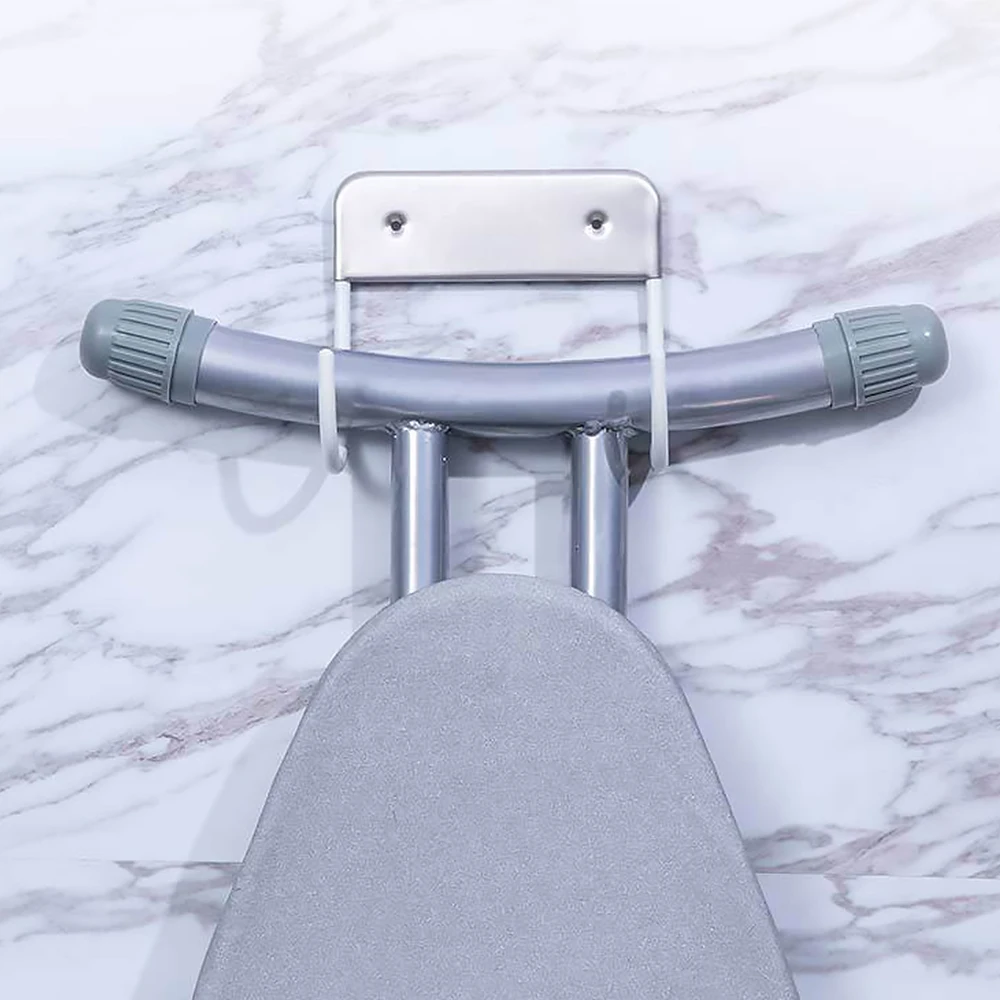 

Multi-function Wall Mount Ironing Board Hook Holder Storage Organizer Ironing Board Racks Hanging Shelf For Space Saving 2