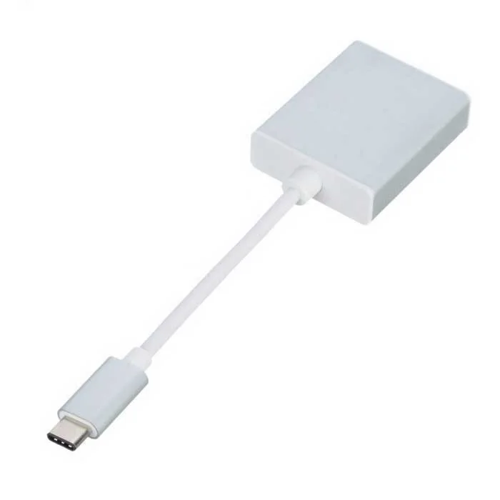 

CY usb c to vga adapter USB-C USB 3.1 Type C to VGA 1080p HDTV Adapter Cable Silver Aluminium Case for 2015 New 12 Inch Macbook