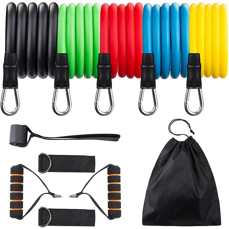 11 шт./компл. из латексных трубок для упражнений тянущиеся веревки фитнес