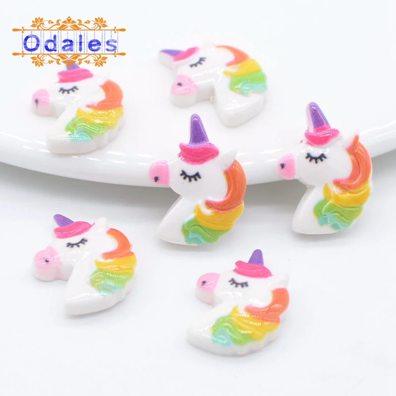 50 шт./лот Радуга Цвет значки Единорог Сделай Сам рукоделия Скрапбукинг