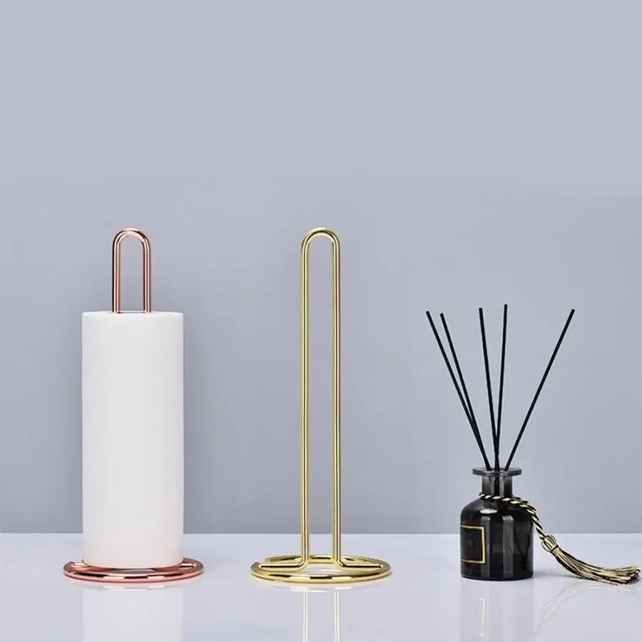 Золотые полки цвета розового золота металлические стойки просто рулонный