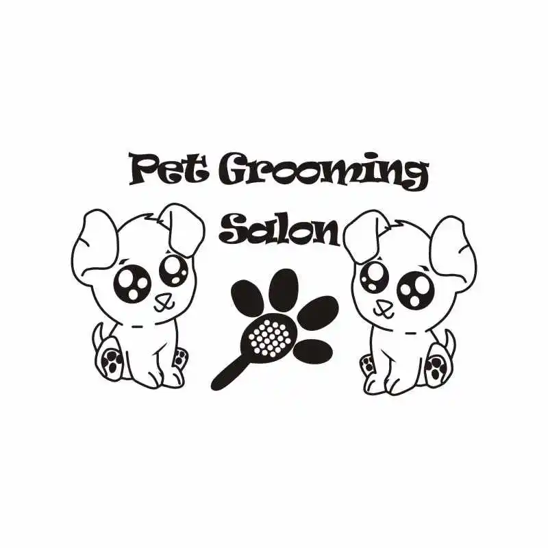 Парикмахерская наклейка для собак магазин домашних животных настенные наклейки