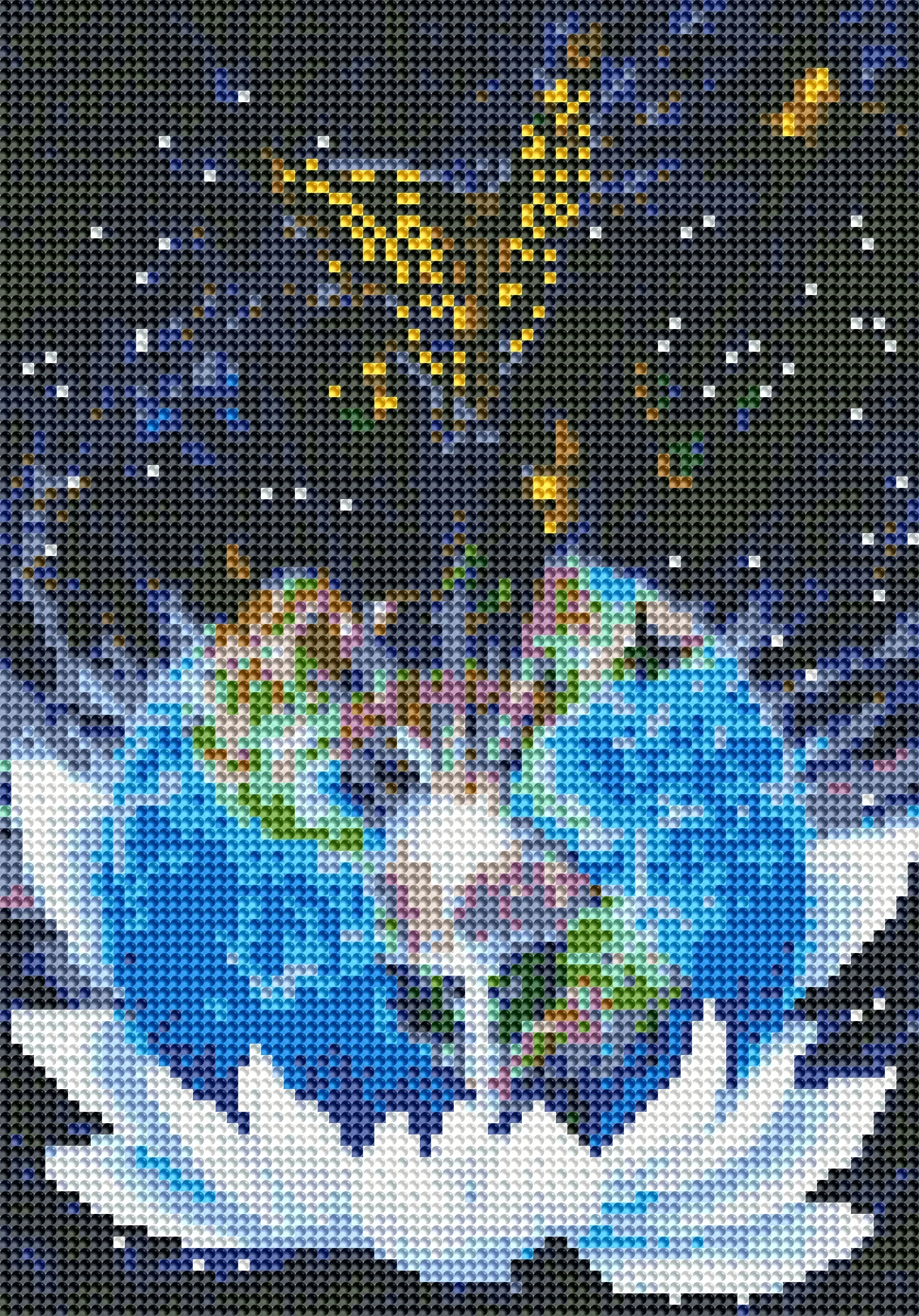 

Diamond Embroidery Animal Butterfly on Lotus Flower Diamond Painting Cross Stitch Kit Full Round Mosaic Home Decoration Gift