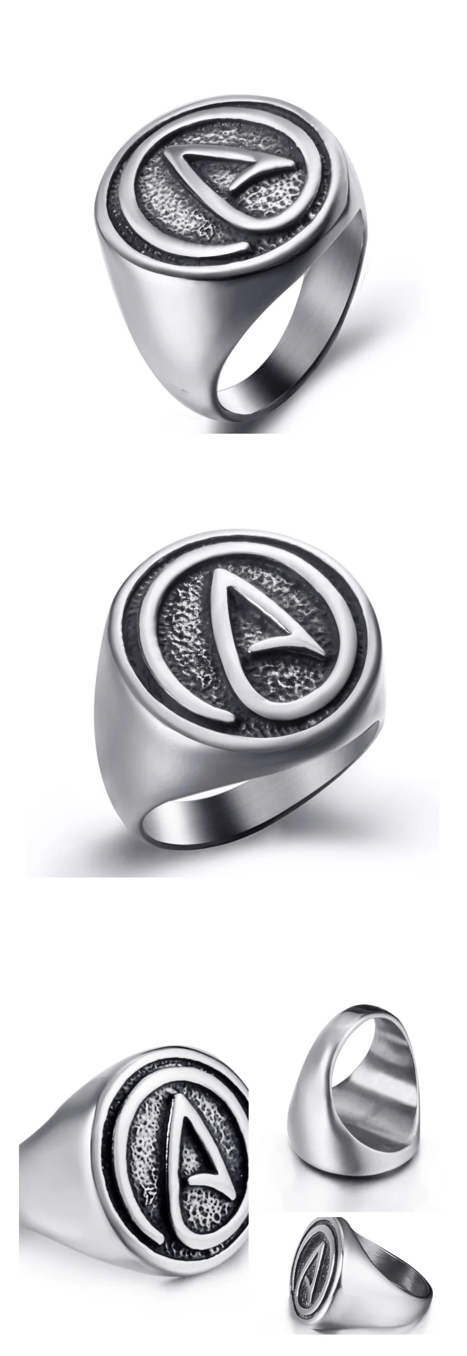 Мужское кольцо из нержавеющей стали Atheist Atheism Symbol Jewelry SR200