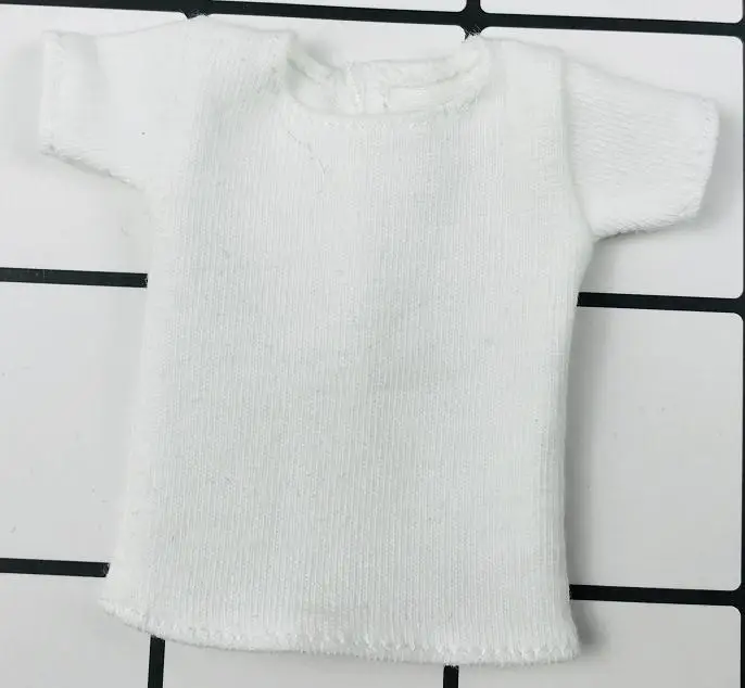 white 1 шт., Одежда для кукол Blyth, белая/Розовая/красная/серая/черная короткая футболка, милая Базовая рубашка для кукол Blyth, Momoko, obistu, licca, FR 1/6 - Цвет: white