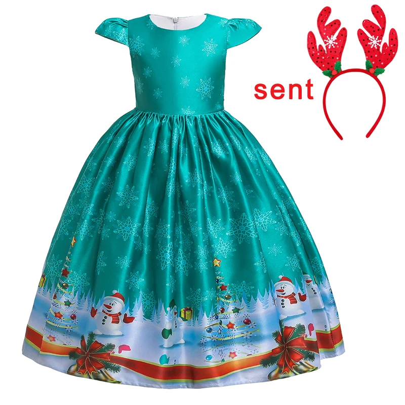 2022 летнее рождественское платье Длинные Детские платья для девочек-подростков