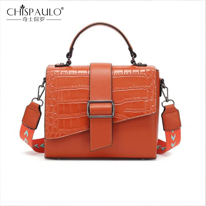 CHISPAULO Новая Мода 2017 женские сумки из змеиной кожи через плечо модные высокое