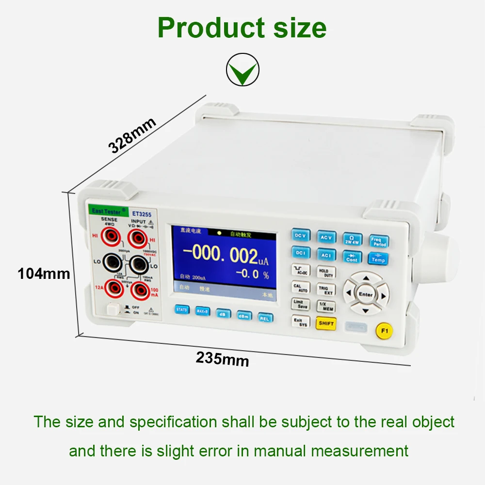 Настольный цифровой цветной мультиметр ET3240 четыре/пять/шесть с половиной цифр