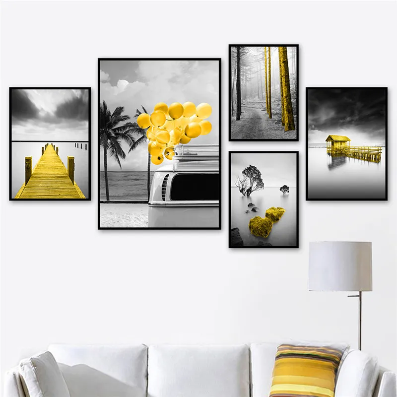 Путешествия journery Настенный декор живопись скандинавский пейзаж холст