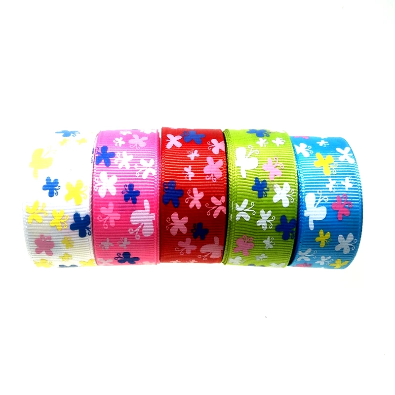 HL 5 ярдов микс 1 &quot 25 мм печатная бабочка Корсажная Лента Свадебная украшение