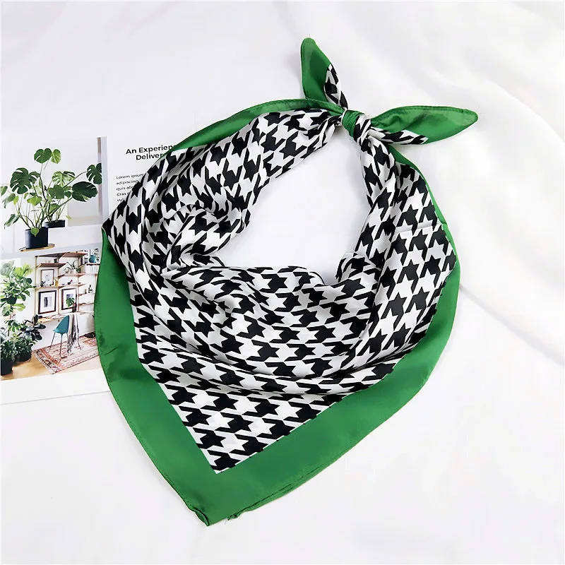 70*70 см Новый Классический твидовый шарф для женщин повязка на голову Шелковый