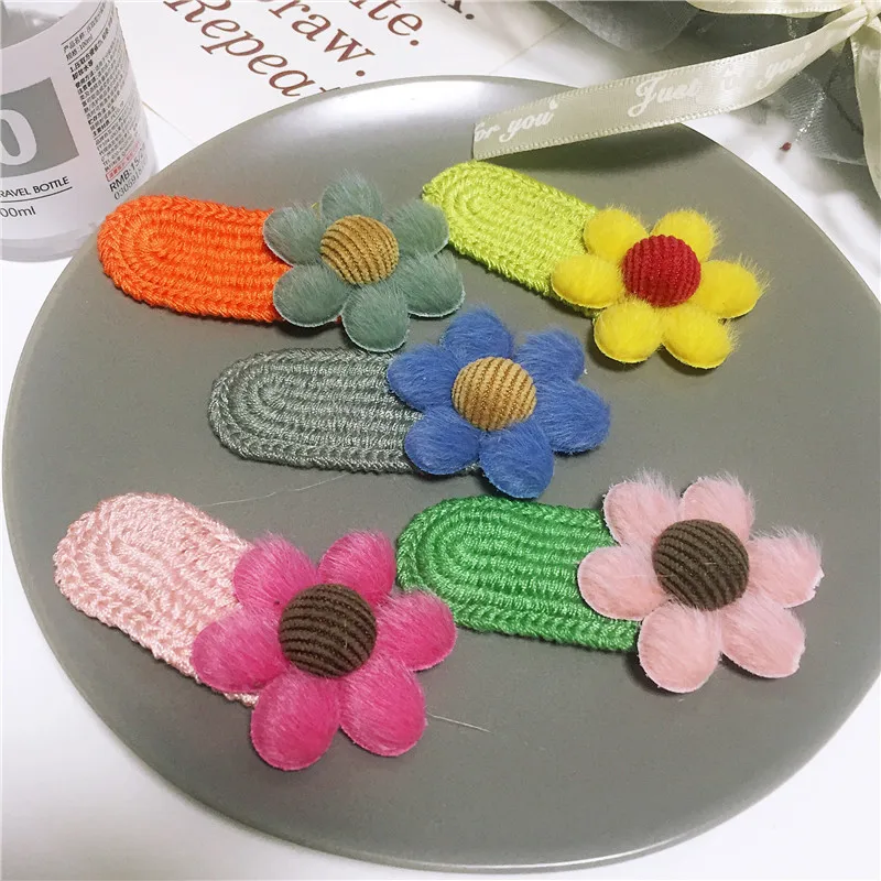 Сделай Сам зажим для волос Материал Новый Цвет Вязание BB мягкий полуготовая