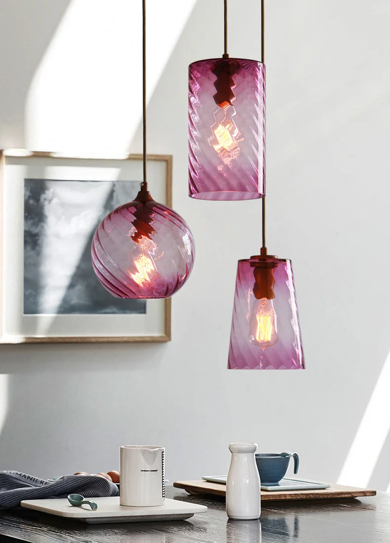 Современные подвесные светильники в скандинавском стиле винтажная стеклянная