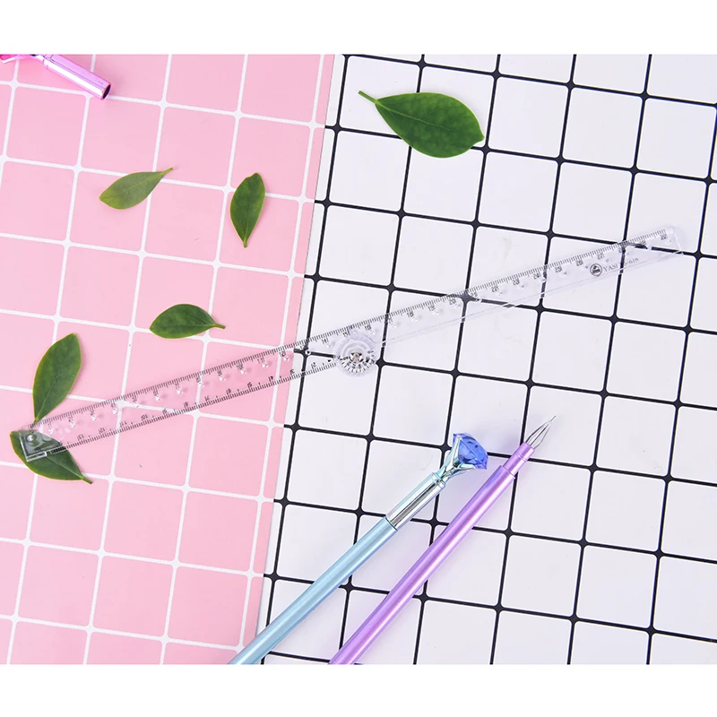 

30Cm Clear Transparent Plastic Acrylic Folding Straight Rulers Student Children Drawing Stationery School Supplies
