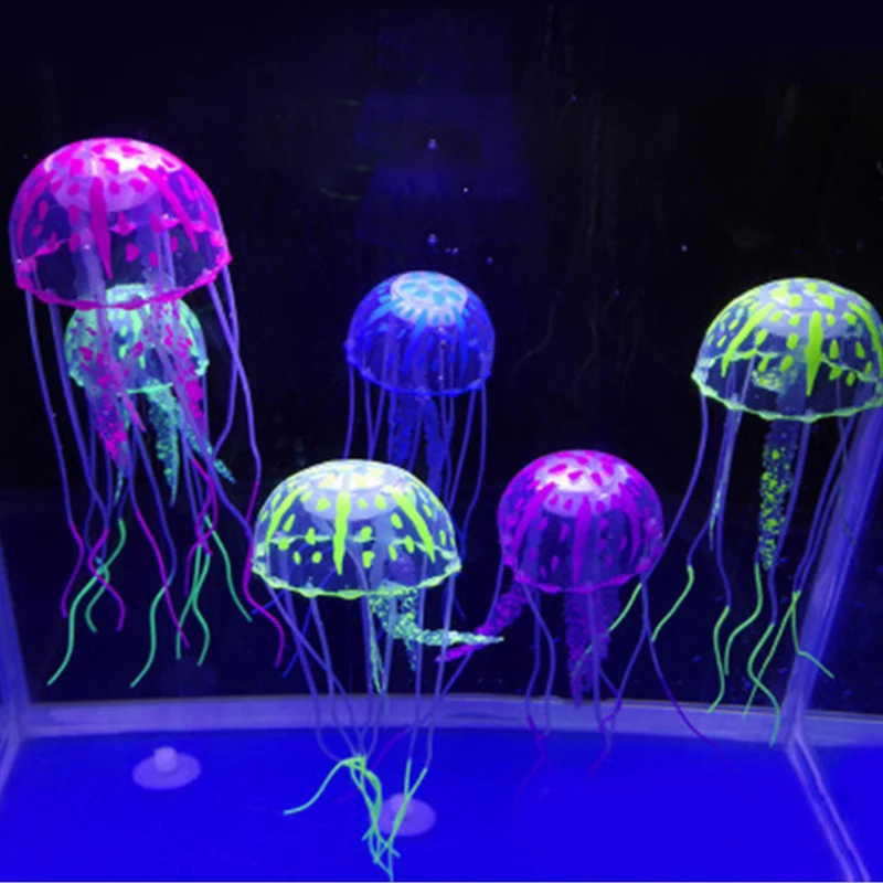 Аквариумные украшения искусственная Медуза светящийся аквариумный орнамент