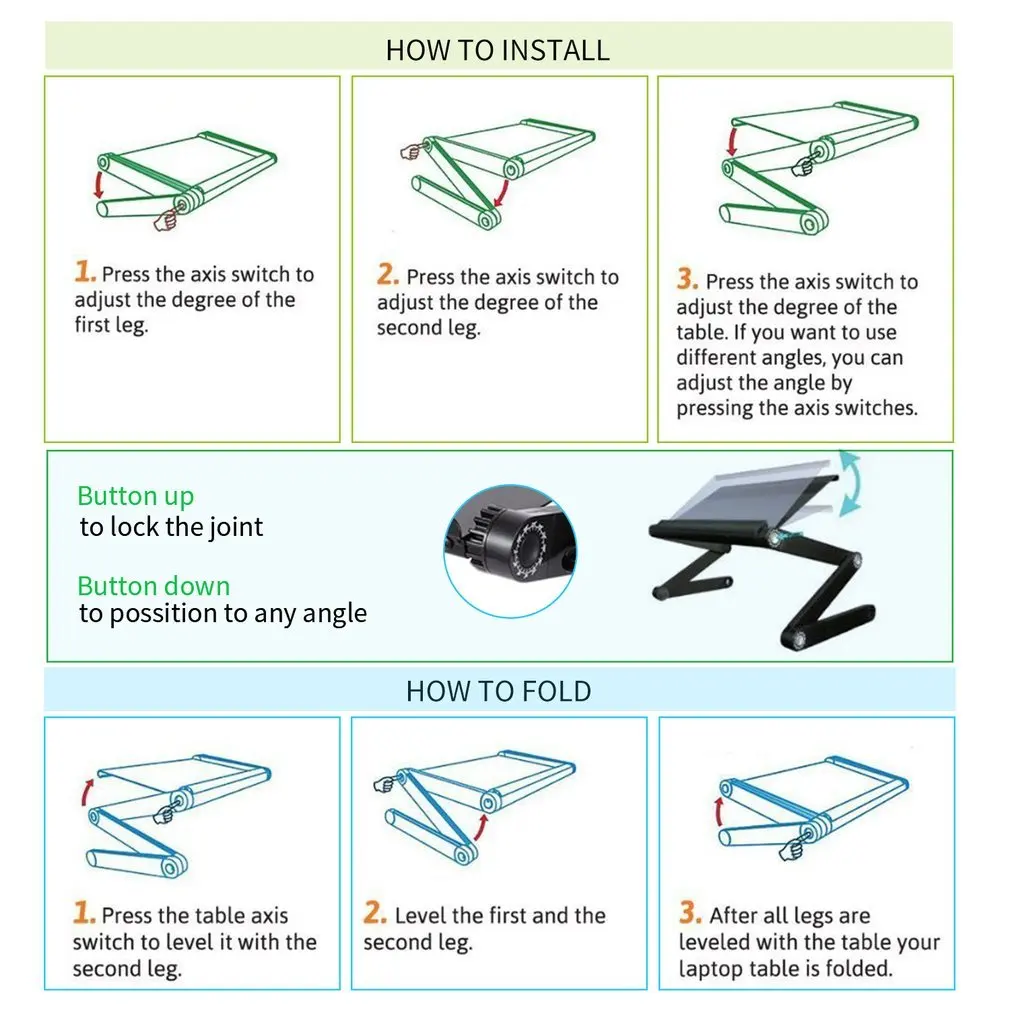 Многофункциональная компактная складная подставка из алюминиевого сплава