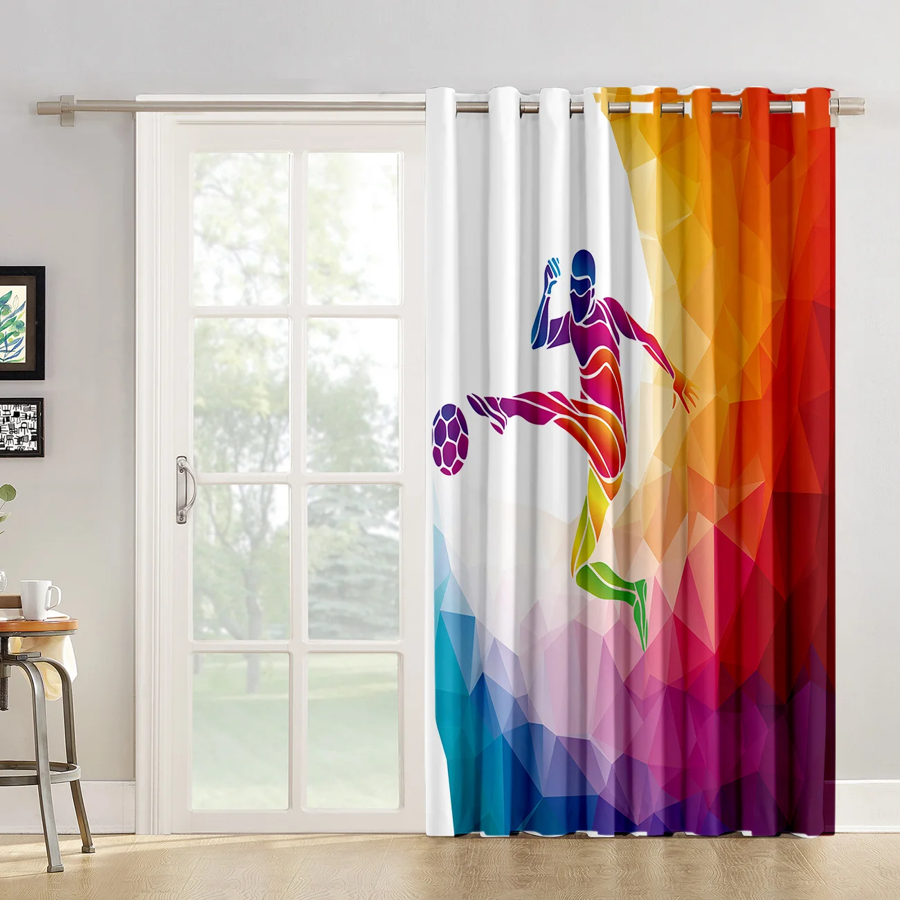 Геометрические футбольные 3D оконные шторы для гостиной спальни кухни Cortinas Para Sala