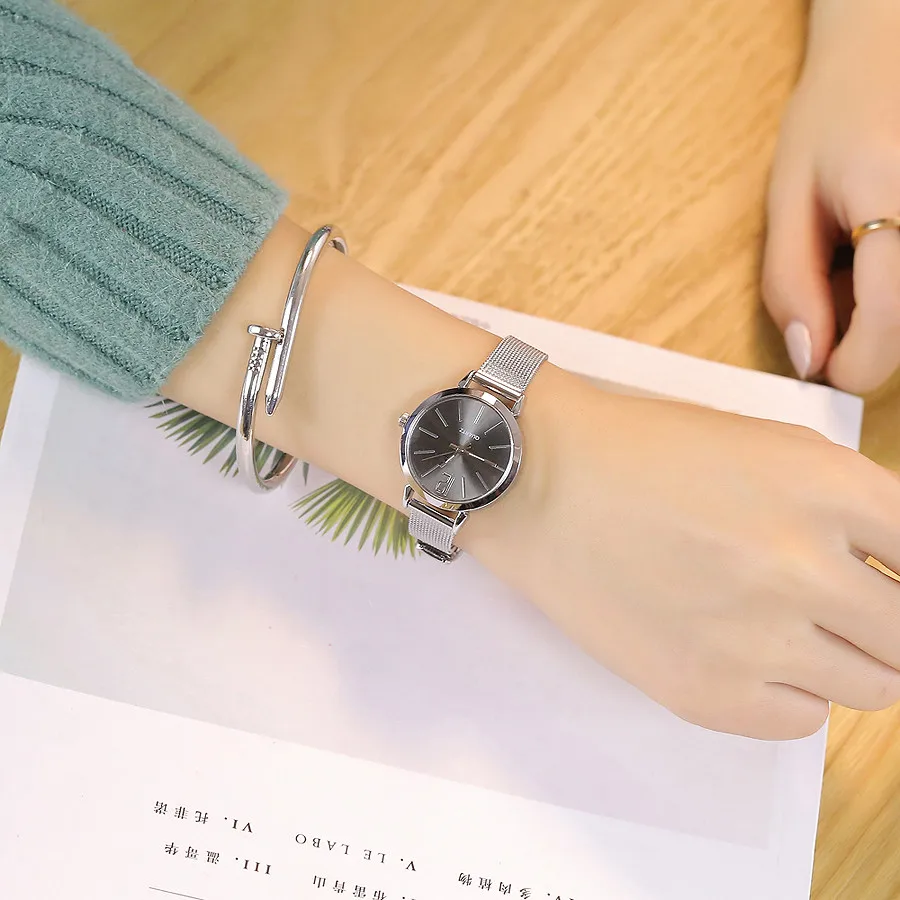 

2021 Modern Women's Watches vansvar Casual Quartz Stainless Steel Band Marble Strap Watch Analog Wrist Comfortable Watch