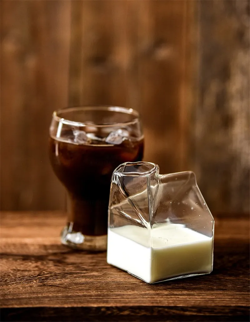 Стеклянная чашка для молока банка микроволновой печи экспорт стеклянная коробка