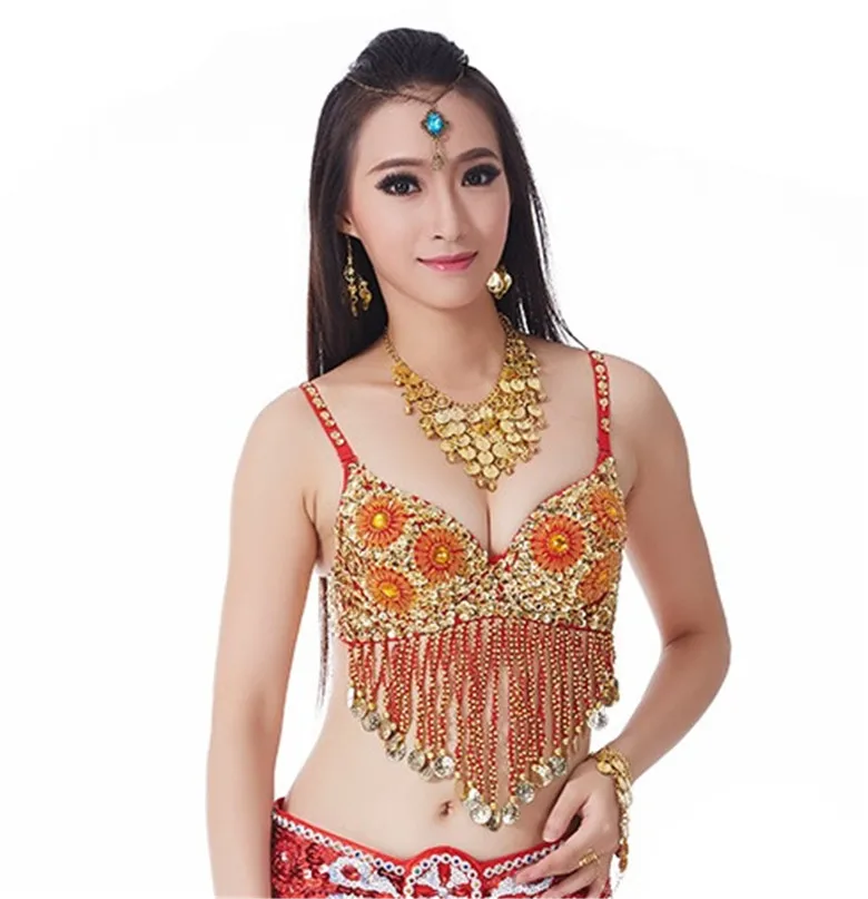 Женский костюм для танца живота бюстгальтер с блестками и бусинами 2020 |