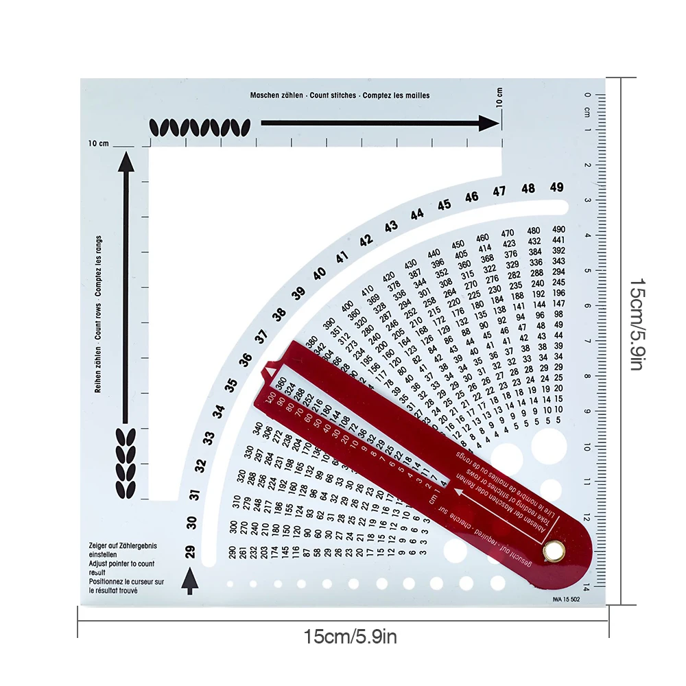 

Knitting Gauge Converter Knit Counter Weaving Ruler Knitting Stitch Calculator Counting Frame Ruler Works Crafts Knitting Tools