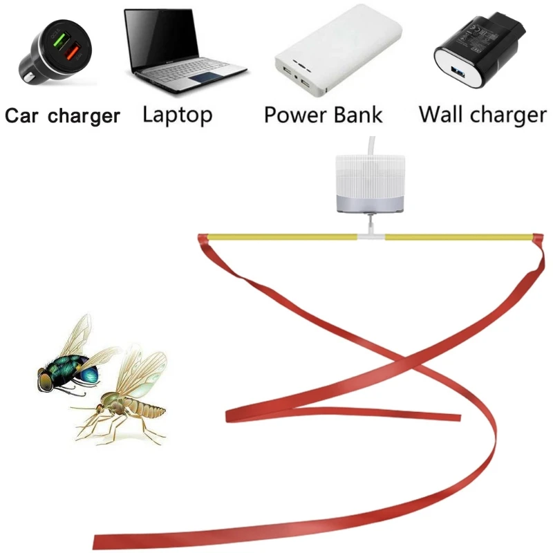 

Keep Flies And Bugs Away From Your Food Meal 5V USB Dual Fan for Outdoor BBQ